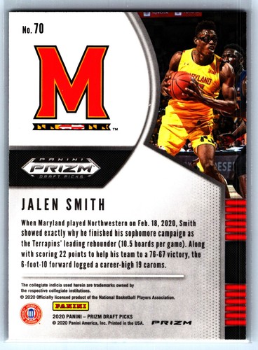 2020 Prizm - Jalen Smith #70 Green Parallel Rookie RC - Picture 2 of 2
