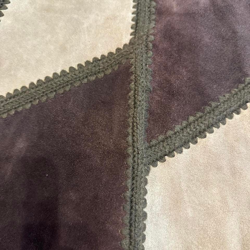 Buff Genuine Leather Patchwork Jacket - image 3