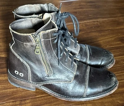 BED STU Brown Distressed Leather Boots COBBLER Series Combat Women’s Sz 8 - Image 1 of 4