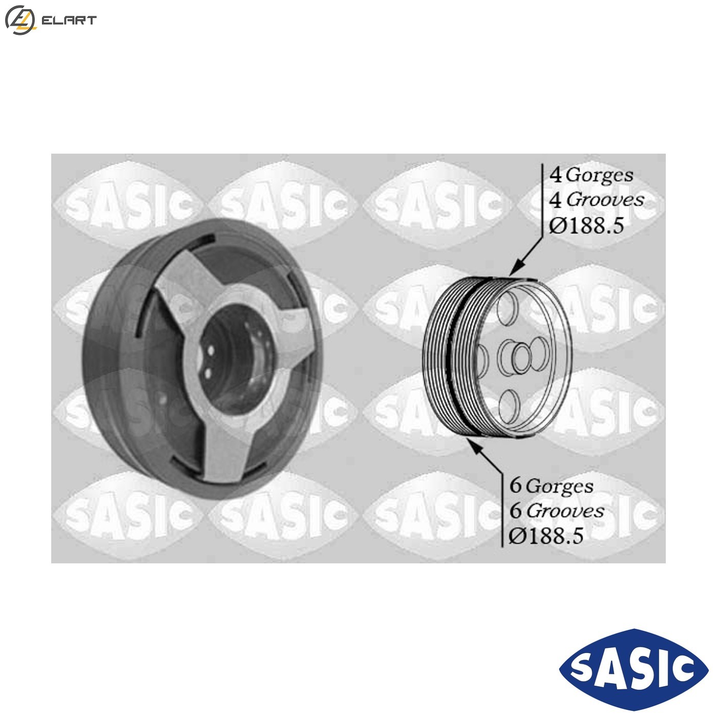 BELT PULLEY CRANKSHAFT 9001806 FOR VW AUDI A4/S4/Convertible A6/S6 A8/S8 2.5L A6