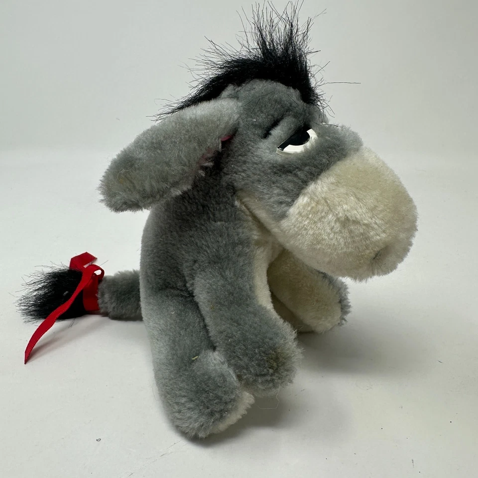 Sears Disney Eeyore Plush Winnie The Pooh Stuffed Animal Gray Donkey 5" Vintage - Image 2 of 4