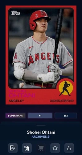 DIGITAL CARD TOPPS BUNT SHOHEI OHTANI 2021 SUPER RARE ARCHIVES 1973 RED BASE