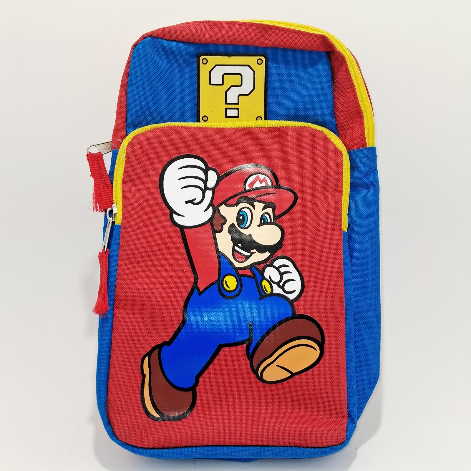 Super Mario Kids Sling Backpack Crossbody Bag Nintendo Two Compartment Zip NEW