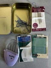 Lot of Assorted Embroidery Sewing Needles With Cases
