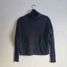Aritzia Wilfred Cyprie Mock Neck Sweater Black Size Large 100 Merino Wool