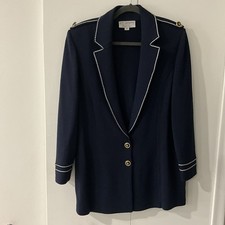 St.John Navy Santana Knit Blazer, Sz. 12