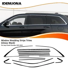 Gloss Black Window Strip Trims Weatherstrip Trim For Jeep Grand Cherokee 11-21