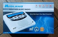 Midland WR120B Emergency Weather Alert Radio with Alarm Clock White