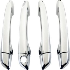 4pcs Exterior Door Handle Chrome Front Rear Left Right All Sides Compatible With