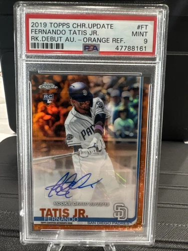 2019 Topps Chrome Update Debut Orange Refractor Fernando Tatis Jr. RC PSA 9 /25