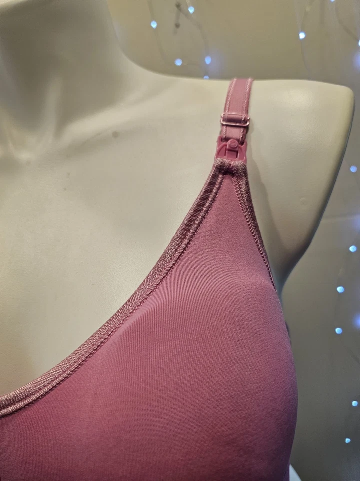 BRAVADO! Sujetador de maternidad y sin costuras para mujer DISEÑOS, peonía en polvo, L sin cables Foto 2 de 4