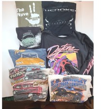 Lote de 7 camisetas gráficas coches vintage motocicletas Jeep Ford