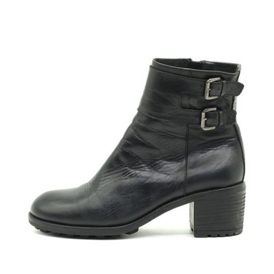 Minelli Damen Stiefel EU 39 5375 Schwarz Leder Classic Knöchelstiefel