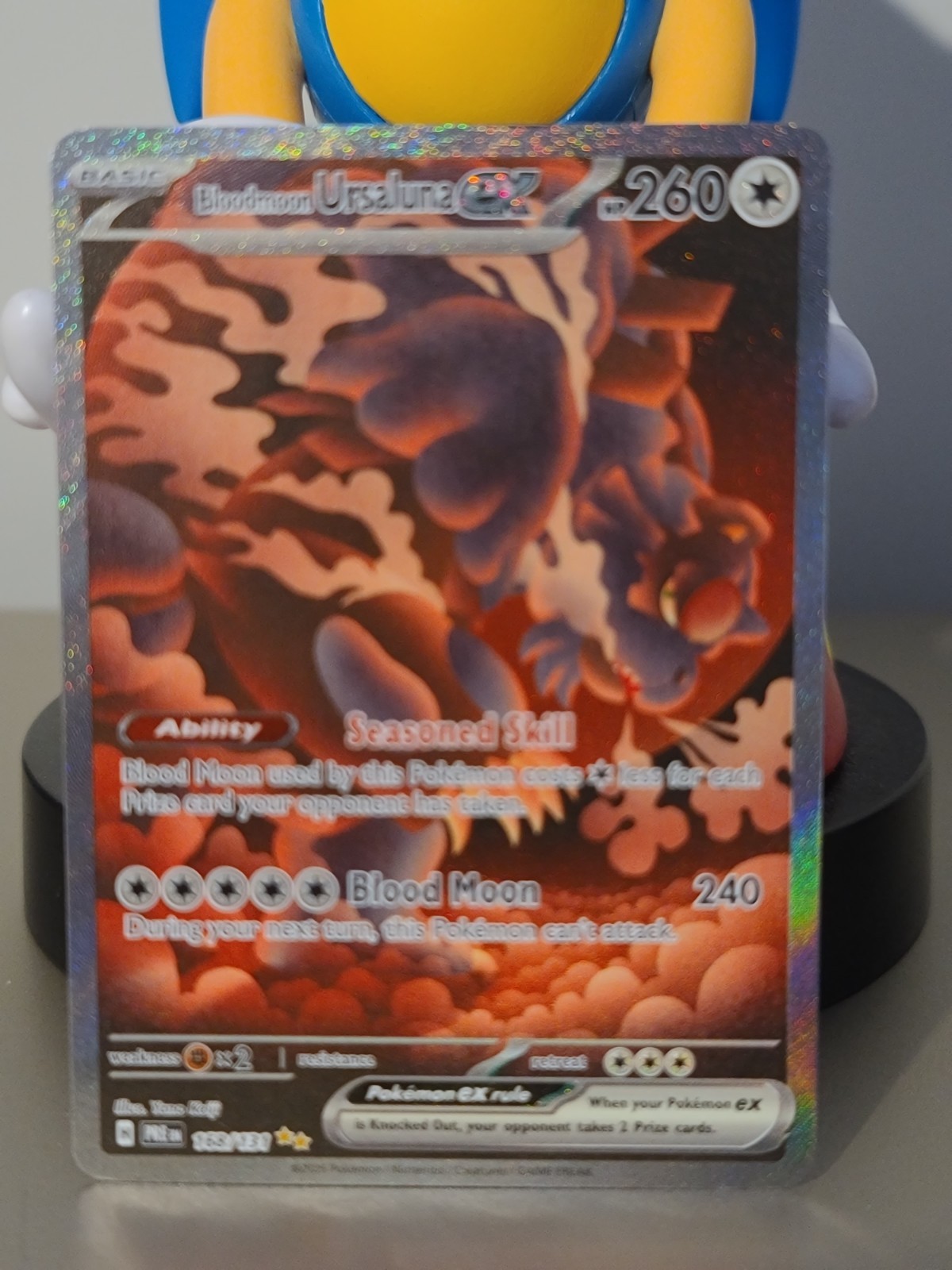 Pokémon TCG Bloodmoon Ursaluna EX Prismatic Evolutions Card 168/131 NM Condition