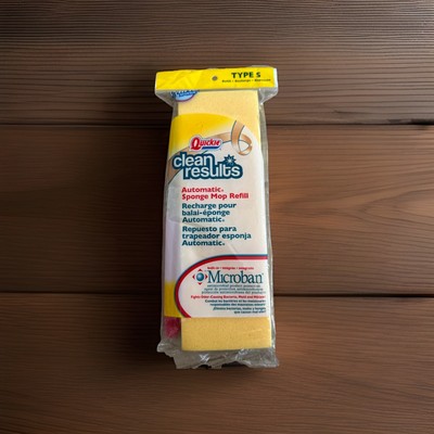 New Quickie Clean Results Type S Automatic Sponge Mop Head Refill  Sealed
