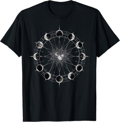 Funny Moon Phases and Geometric Design for Astrology Lovers Gift Unisex T-Shirt