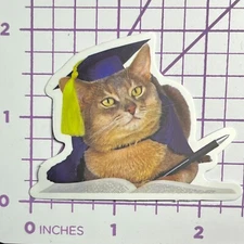 CONGRATULATIONS Graduate ! - Vinyl Sticker Decal Sticker Bomb Humor Funny Cat