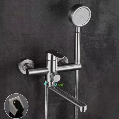 Bathroom Bathtub Faucet Shower Tub Set Mixer Wall Mounted Bathtub Tap SUS304