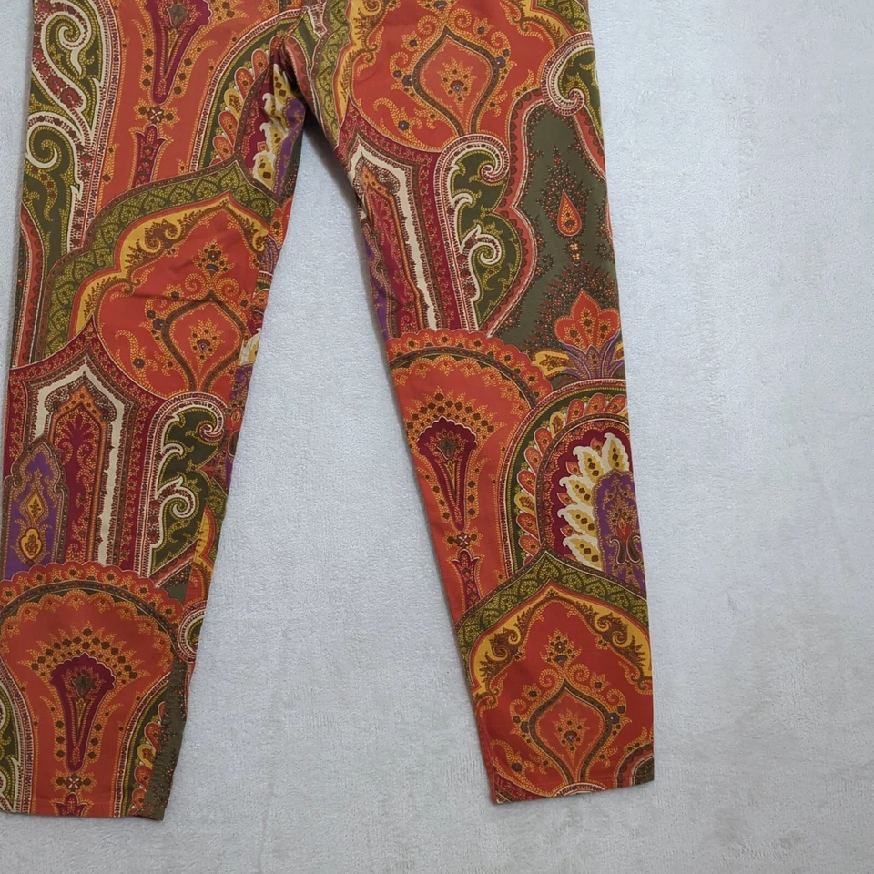 Escada Pants Women Colorful 30x28 Trousers 40 Calypso Capri Paisley Multicolor - Image 3 of 4