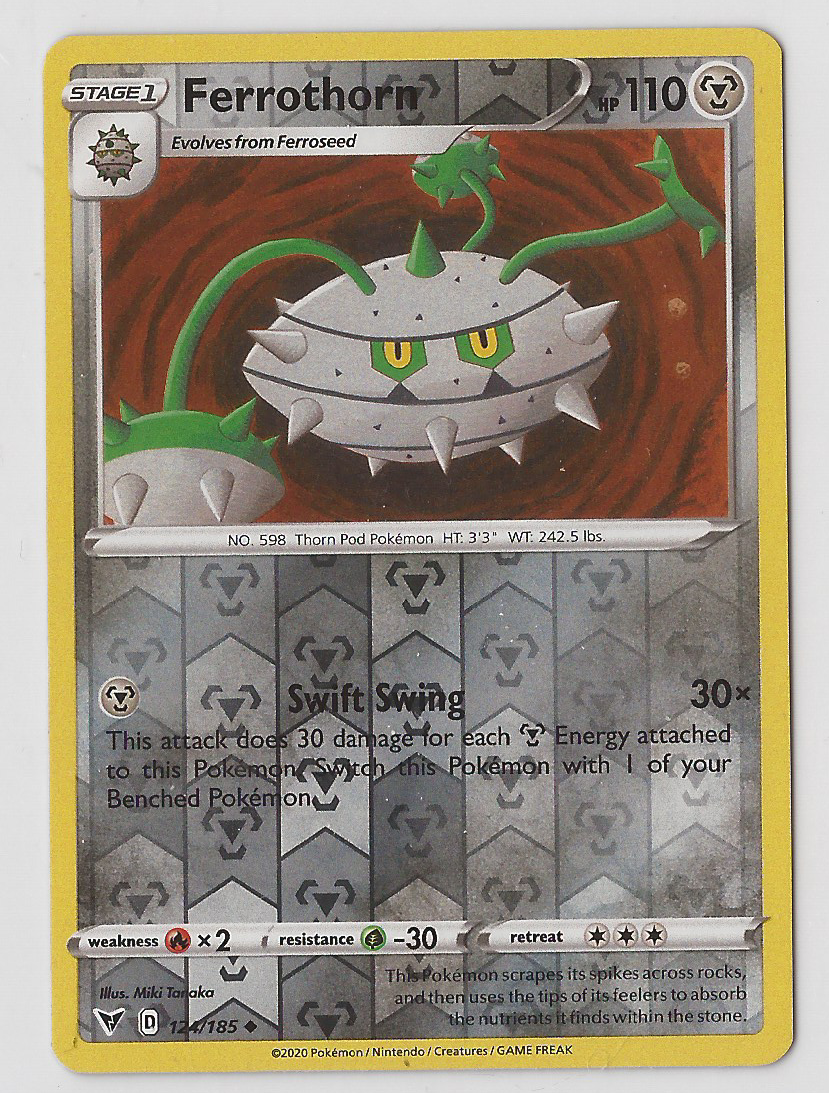 Ferrothorn Vivid Voltage 124/185 Pokemon TCG Card NM/M Reverse Holo  Uncommon | eBay
