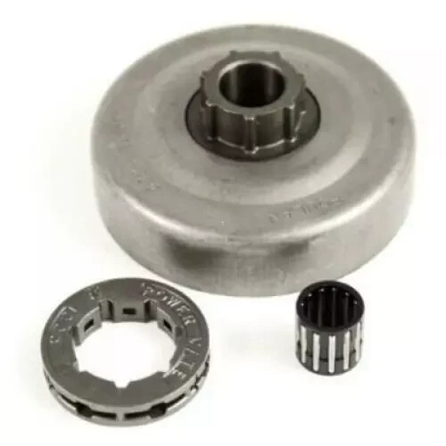 Kit Tamburo Frizione Per Husqvarna 340 345 350 445 450 – Con Pignone, Pompa Olio E Candela – Ricambio Completo