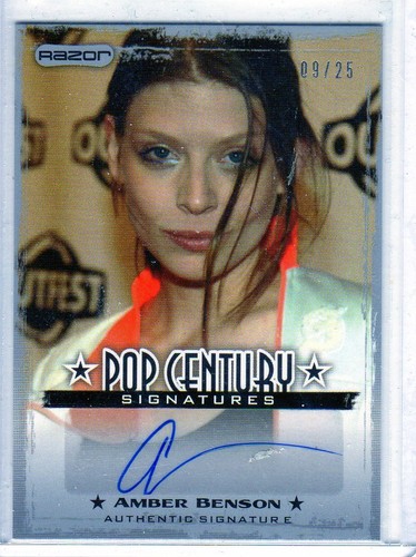 2010 RAZOR POP CENTURY AMBER BENSON "BUFFY VAMPIRE SLAYER" #/25 AUTOGRAPH AUTO