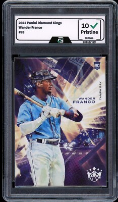 2022 Panini Diamond Kings #95 Wander Franco GRADED 10 GEM Mint Rookie RC