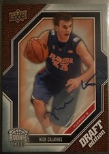Nick Calathes Florida Basketball Upperdeck Rookie Draft Autograph Card /999 Auto. rookie card picture