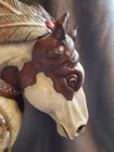 Labenz Hand Carved Horse Bust Clock Hand Painted SCULPTURE Art — photo 2