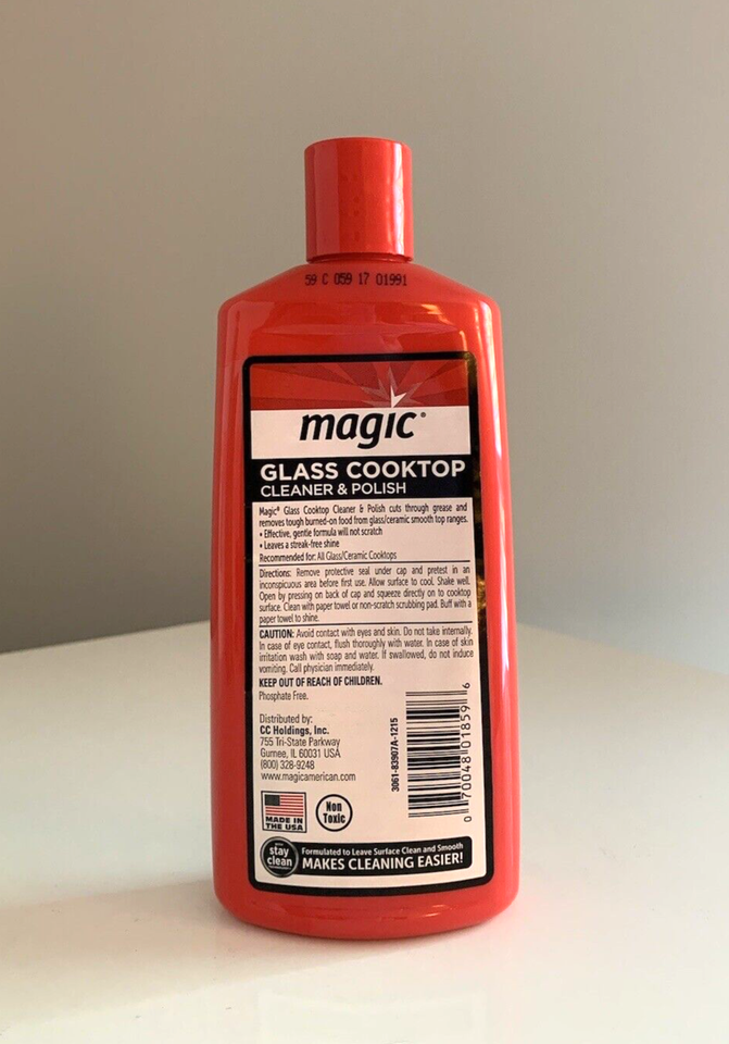 Magic Glass Cooktop Cleaner & Polish Discontinued 16oz Red Bottle NEW