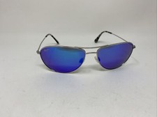MAUI JIM SEA HOUSE MJ 722-17 SILVER TITANIUM W/ BLUE POLARIZED MIRROR LENS :B59
