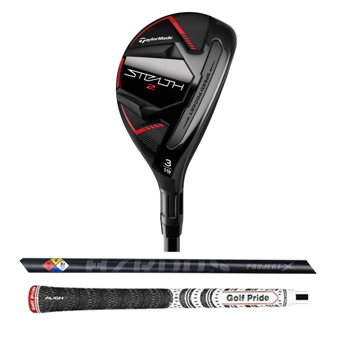 TaylorMade Stealth2 4U 22° TR HYBRID 85S TaylorMade Stealth 2 #4-22 Hybrid, Project X HZRDUS Black 5.5 85g