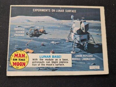 1969 OPC Man On The Moon Card # 15A Lunar Base (VG/EX)