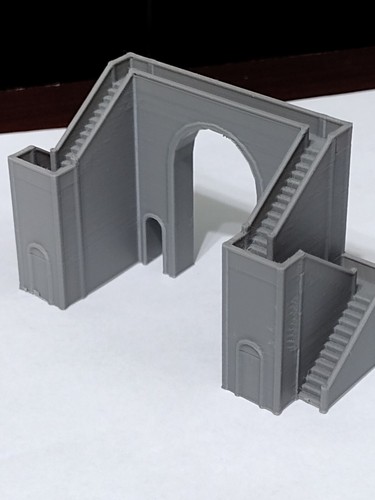 Pedestrian Bridge Walkway Over 1 Track -N Scale No Assembly Required! unpainted