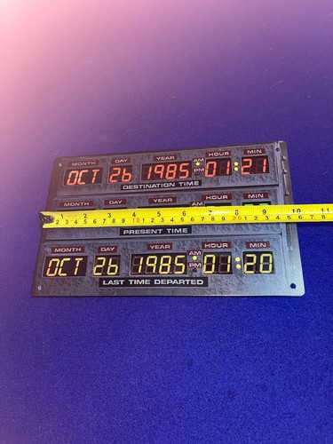 Universal Studios Back To The Future Delorean Time Circuit Wood Sign New - Picture 4 of 4