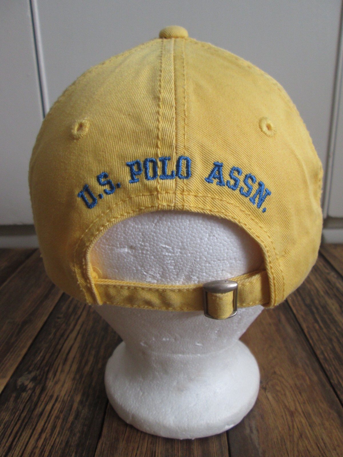 US Polo Assn. Cappello Cappello Regolabile Strapback Giallo Cotone Ricamato Blu Pony