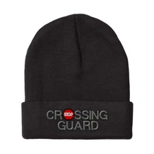 Beanies for Men Stop Sign Crossing Guard Embroidery Winter Hats Women Skull Cap