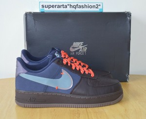 nike air force 1 premium burgundy blue & orange