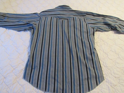 Rustler Men's L, 16 1/2-32/33 Pearl Snap X-Long Tails Long Sleeve Shirt - Picture 5 of 5