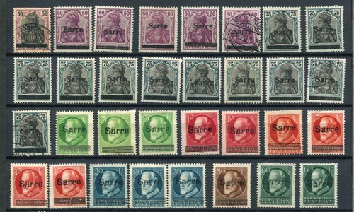 Lote de 200 estampillas sobreimpresas de M&U de la ocupación alemana de la RAAR 1920 - Imagen 3 de 7