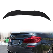 For BMW 2011-2017 F10 M5 Sedan 5 Series Black Rear Spoiler Lip Wing Carbon Look