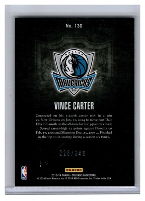 NBA Vince Carter 13-14 Crusade 25枚限定 Vince Carter 2013-14 Panini Crusade Red Yellow Parallel SSP /349