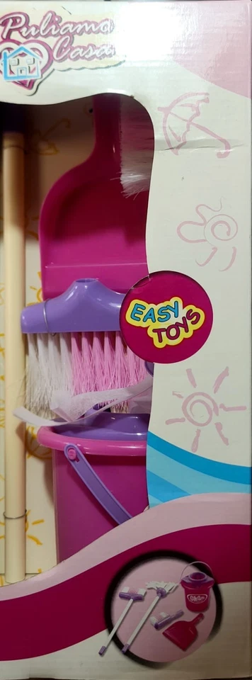Set Pulizia per Bambini Easy Toys con Secchio, Scope e Accessori - Immagine 2 di 4