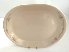 Corelle Corning English Breakfast Floral Pattern Serving Platter 12.25" X 10"