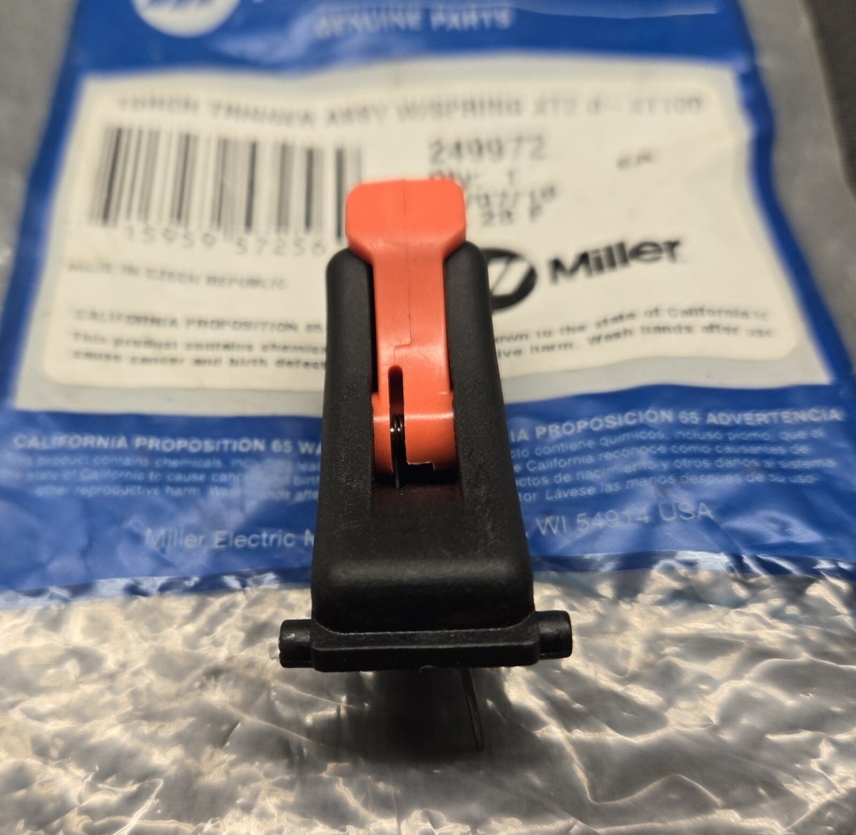 Miller 249972 Torch Trigger Assembly with Spring XT 30-60Amp | eBay