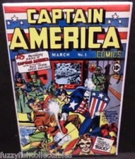 Captain America #1 Vintage Comic Book Cover 2" x 3" Refrigerator Locker MAGNET