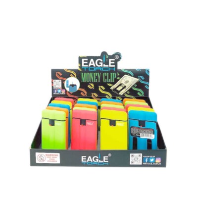 EAGLE TORCH MONEY CLIP SLIM TORCH | PT161MC | DISPLAY OF 20-WHOLESALE PRICE