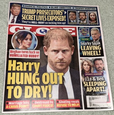 Globe Magazine Prince Harry Meghan Markle Donald Trump Jeffrey Epstein