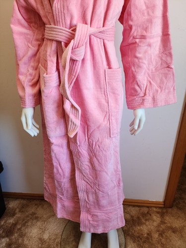 Playboy Home Bunny Logo Pink Toweling Adults Dressing Gown Bath Robe Size M NOS - Picture 4 of 8