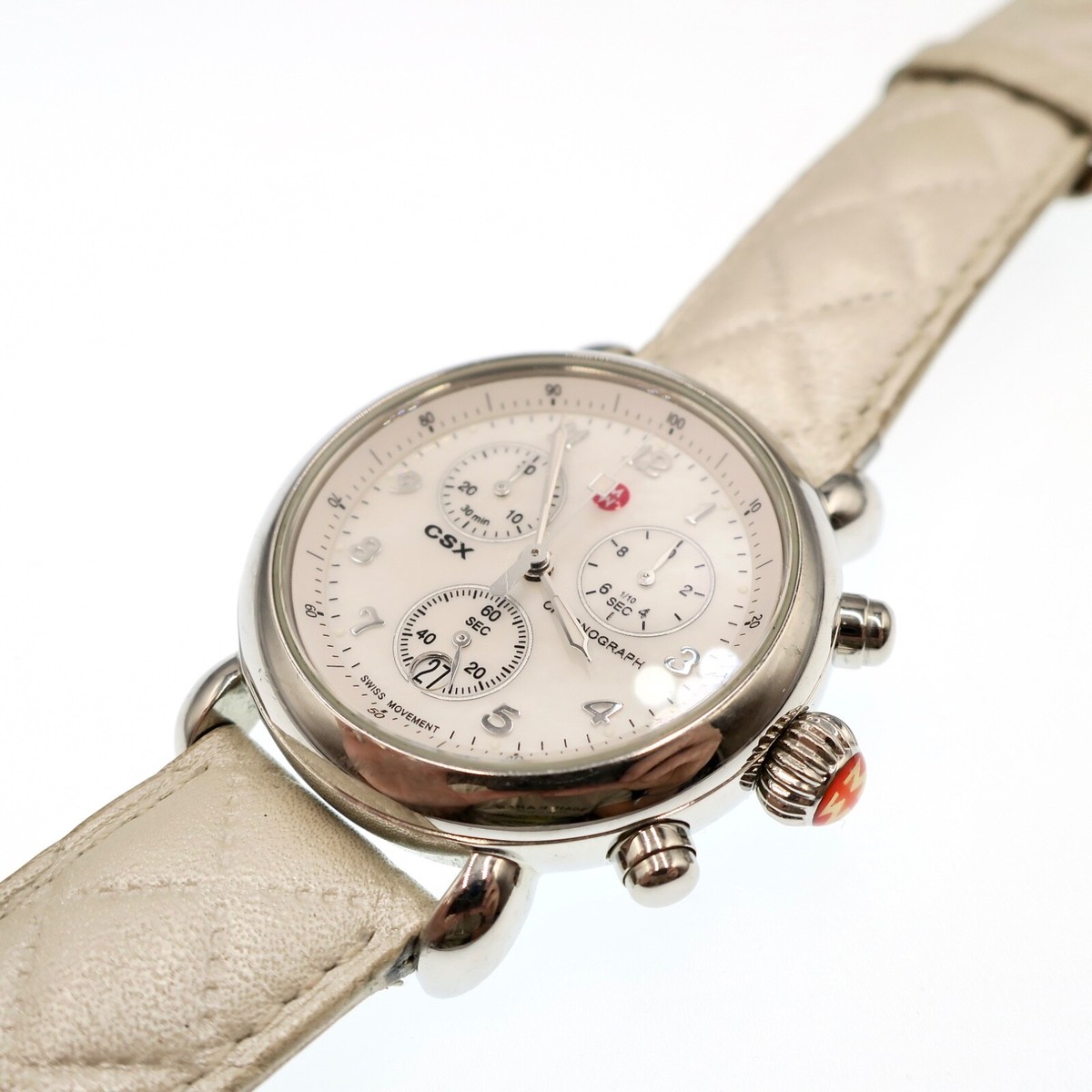 Michele CSX 20 Watch Michele CSX Diamond Chronograph Ladies Watch, Mother of  main image 4